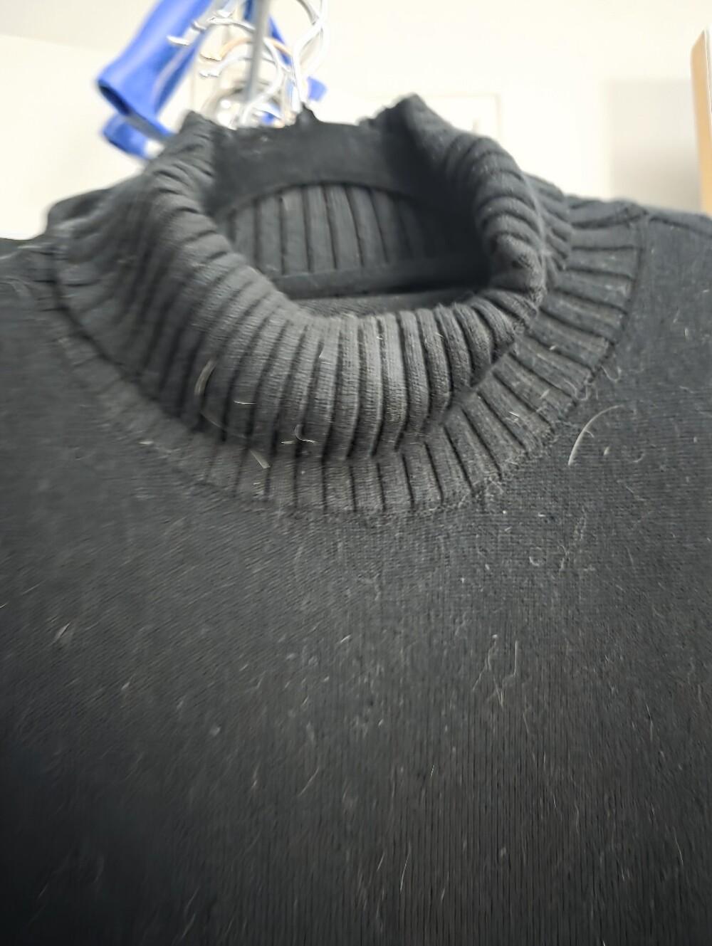 Black Ribbed Turtleneck Sweater Oversized 3xl